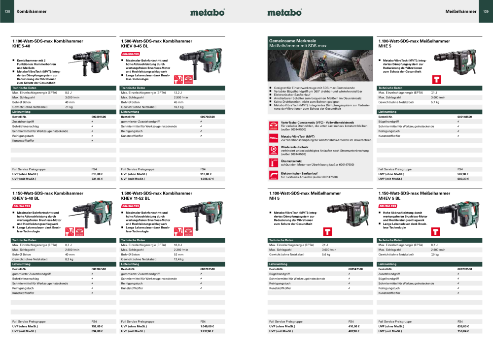 Metabo - Sortimentsübersicht NR.: 20111 - Strona 70