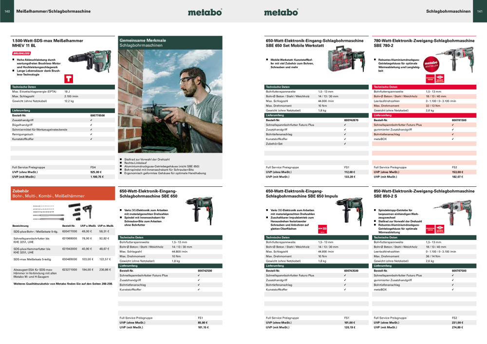 Metabo - Sortimentsübersicht Nº: 20111 - Página 71