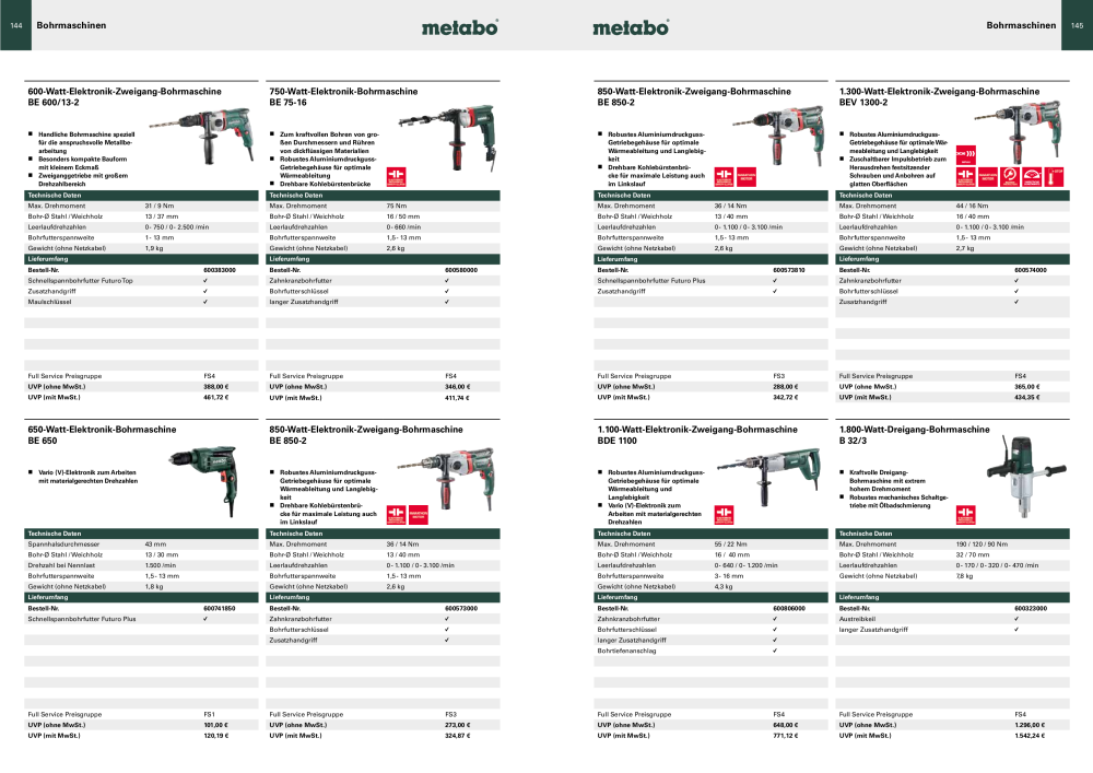 Metabo - Sortimentsübersicht NR.: 20111 - Seite 73