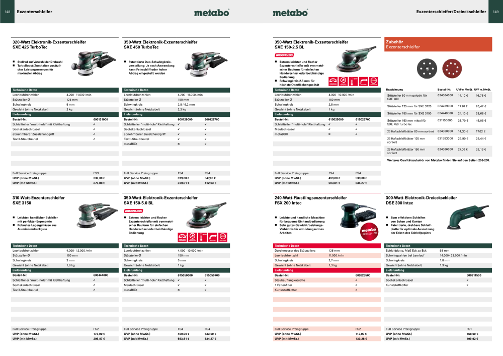 Metabo - Sortimentsübersicht Nº: 20111 - Página 75