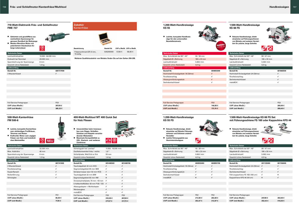 Metabo - Sortimentsübersicht NO.: 20111 - Page 79