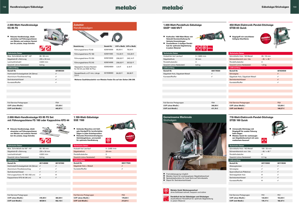 Metabo - Sortimentsübersicht n.: 20111 - Pagina 80