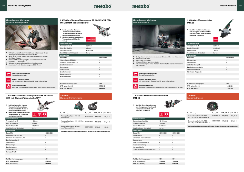 Metabo - Sortimentsübersicht NR.: 20111 - Seite 83