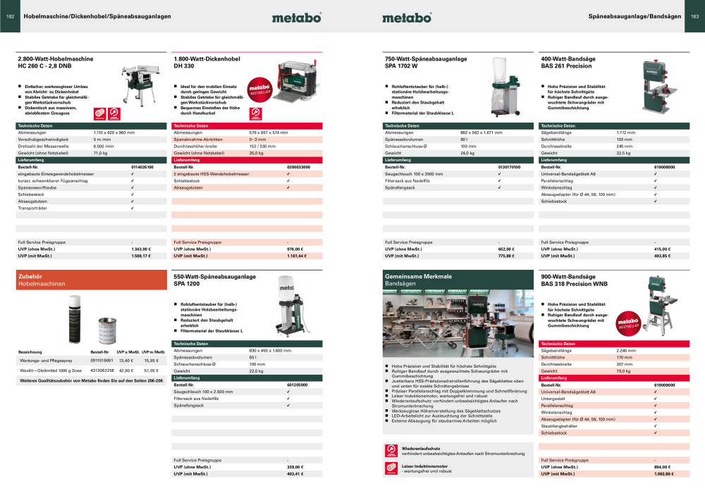 Metabo - Sortimentsübersicht NO.: 20111 - Page 92