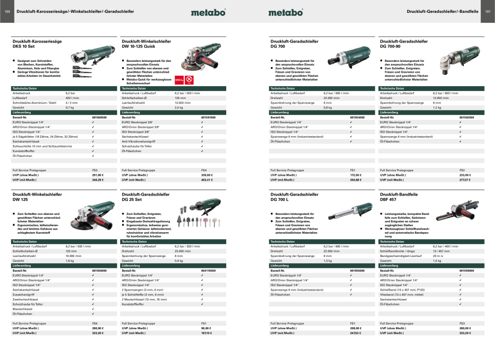 Metabo - Sortimentsübersicht n.: 20111 - Pagina 99