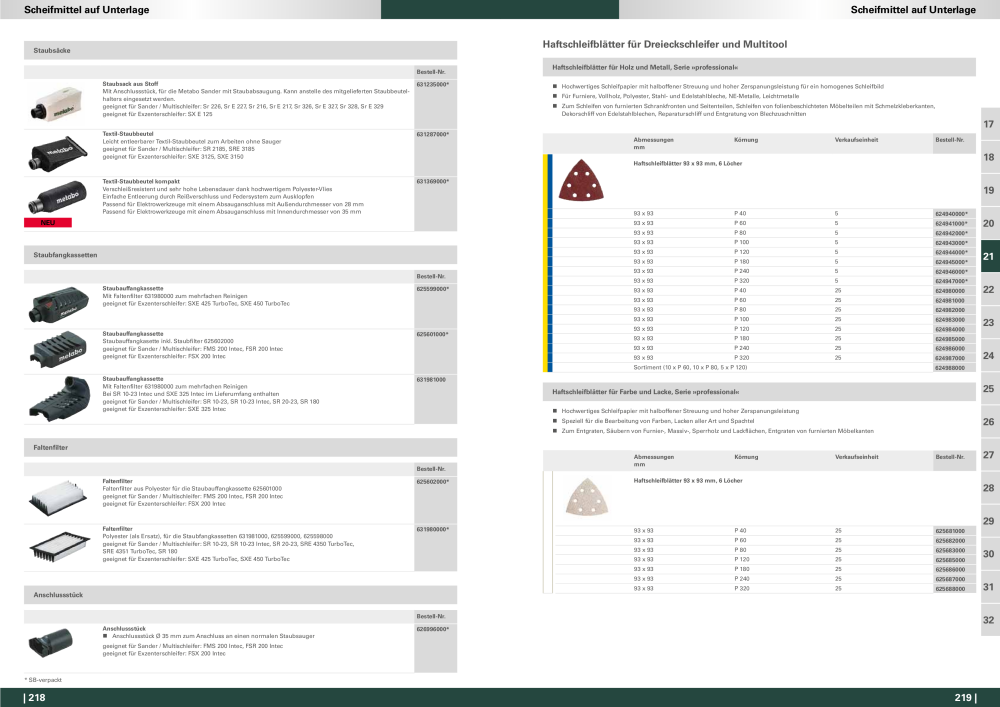 Metabo - Zubehör NO.: 20112 - Page 110