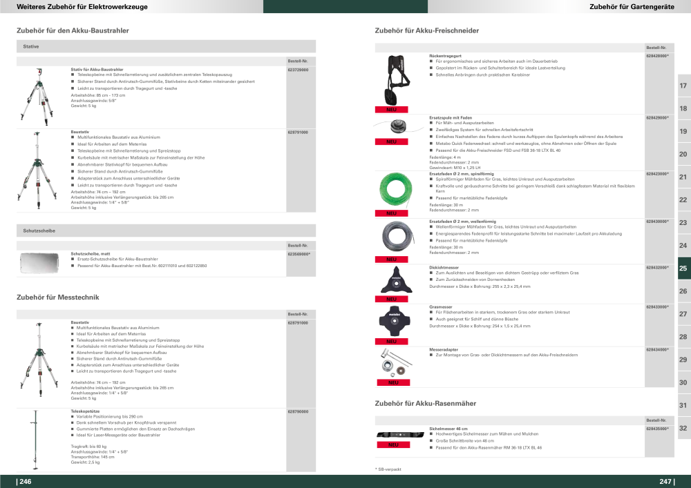 Metabo - Zubehör NO.: 20112 - Page 124