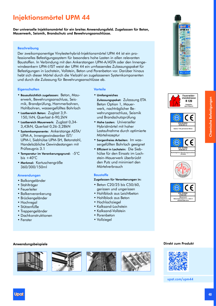 Upat-Befestigungstechnik - Hauptkatalog NR.: 20114 - Pagina 41