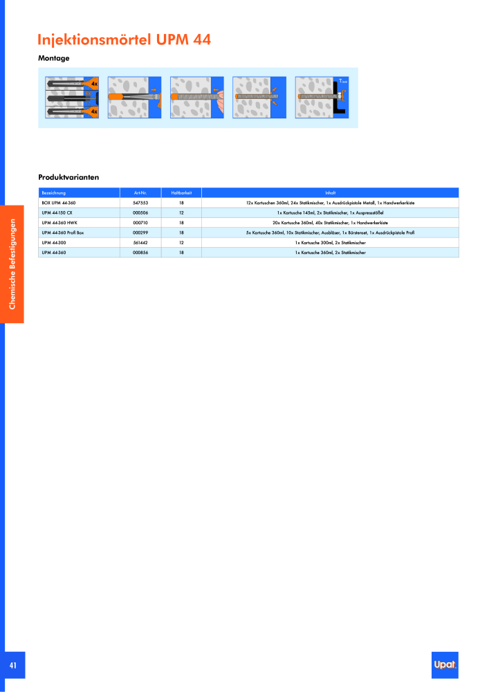 Upat-Befestigungstechnik - Hauptkatalog Nb. : 20114 - Page 42