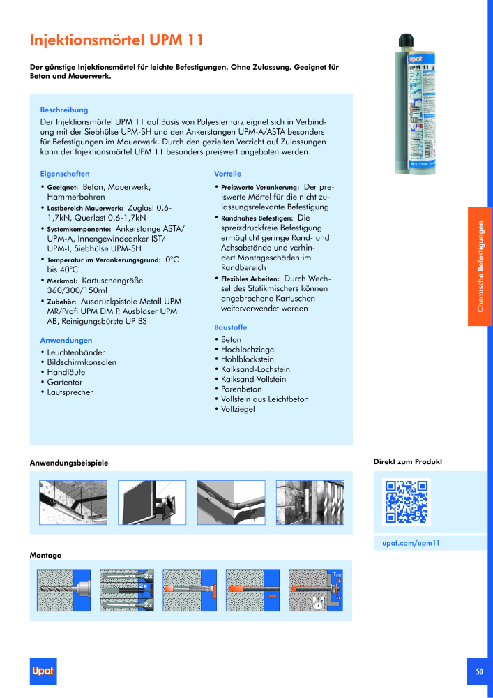 Upat-Befestigungstechnik - Hauptkatalog NR.: 20114 - Pagina 51