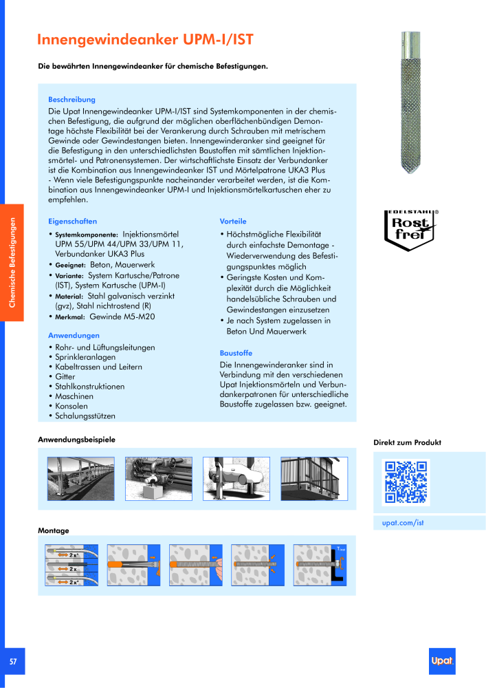 Upat-Befestigungstechnik - Hauptkatalog NR.: 20114 - Strona 58