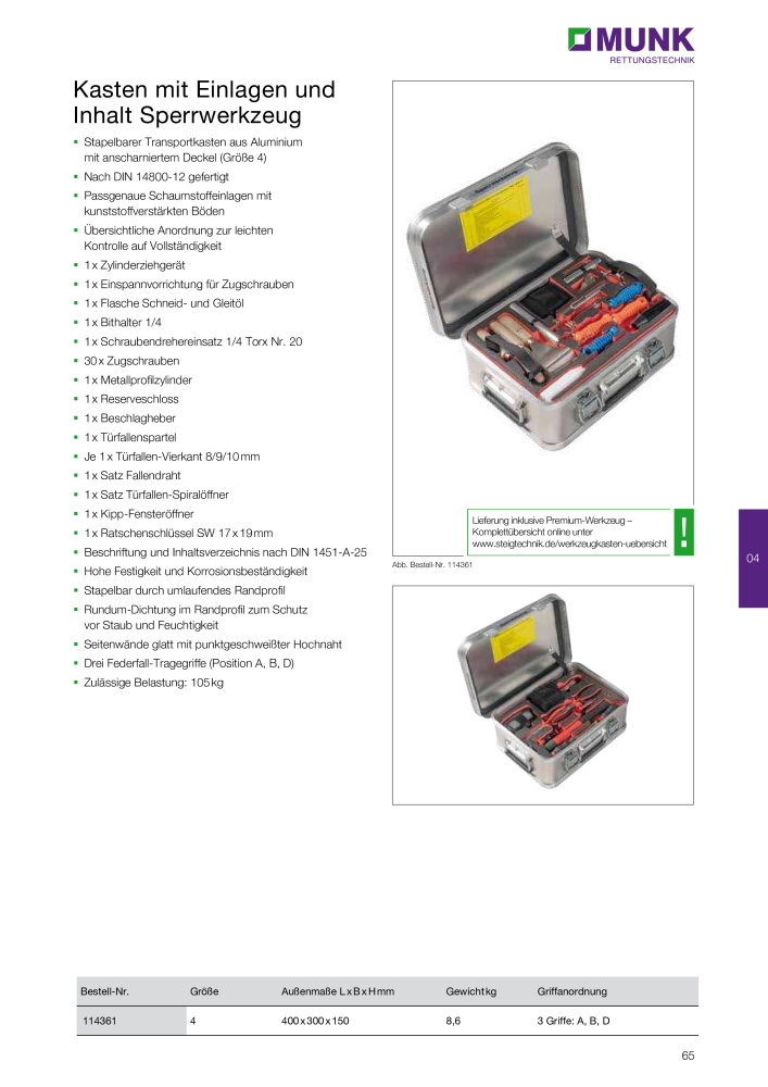 MUNK - Rettungstechnik- Ratgeber NR.: 20126 - Seite 65