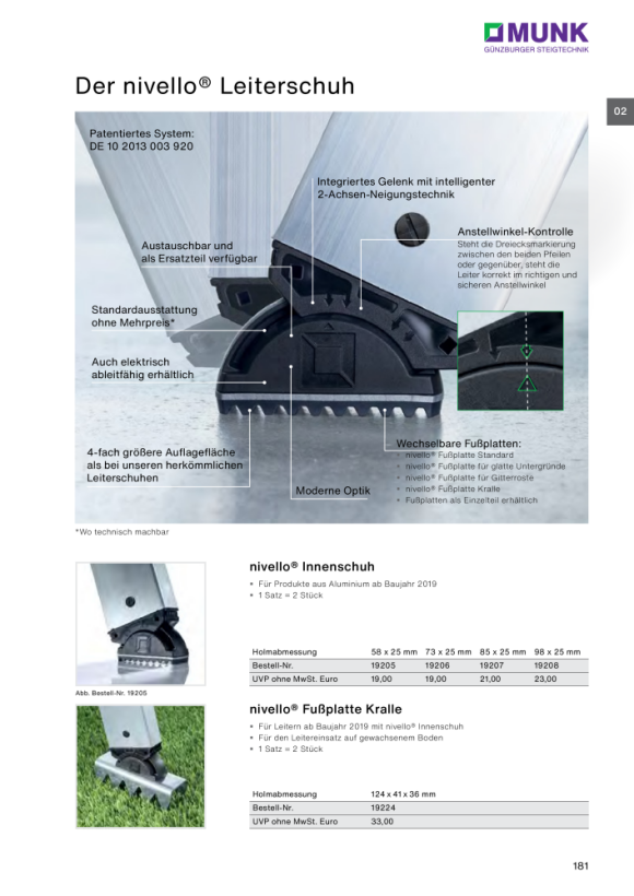 MUNK Nachrüstsatz clip-step R13 für Einsteckteil für Plattformleiter steckbar plus 4  41618