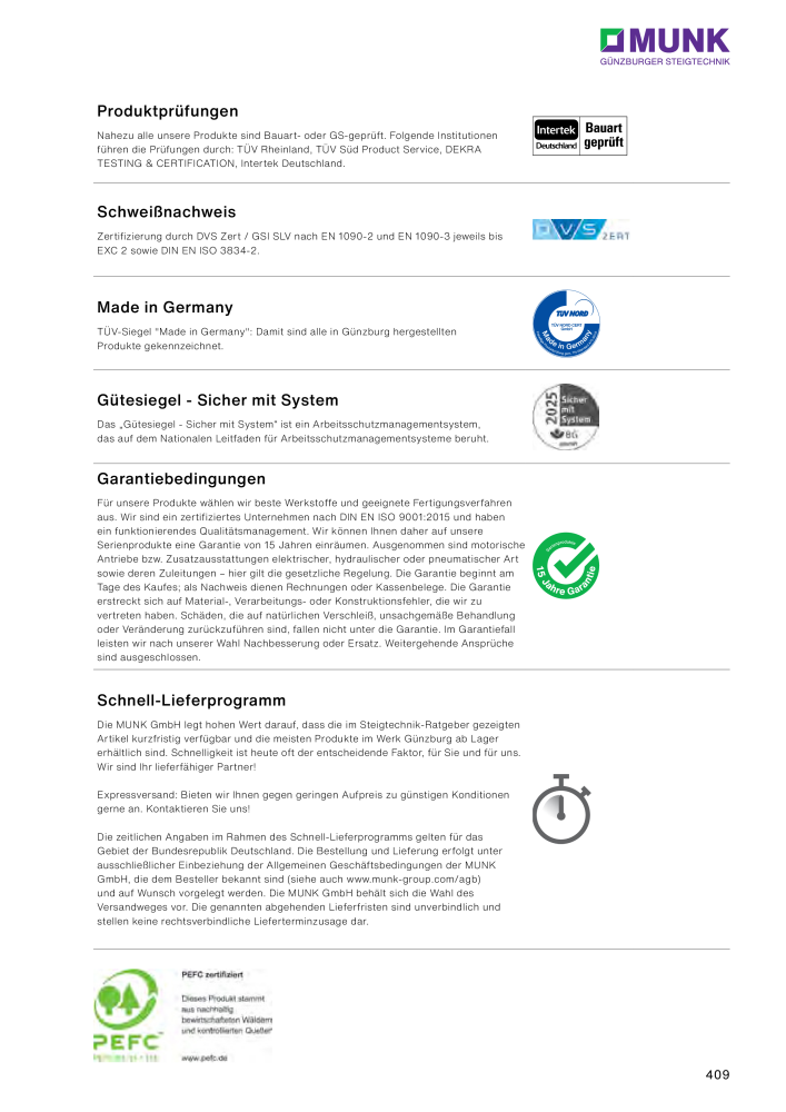 MUNK - Steigtechnik- Ratgeber NO.: 20130 - Page 409