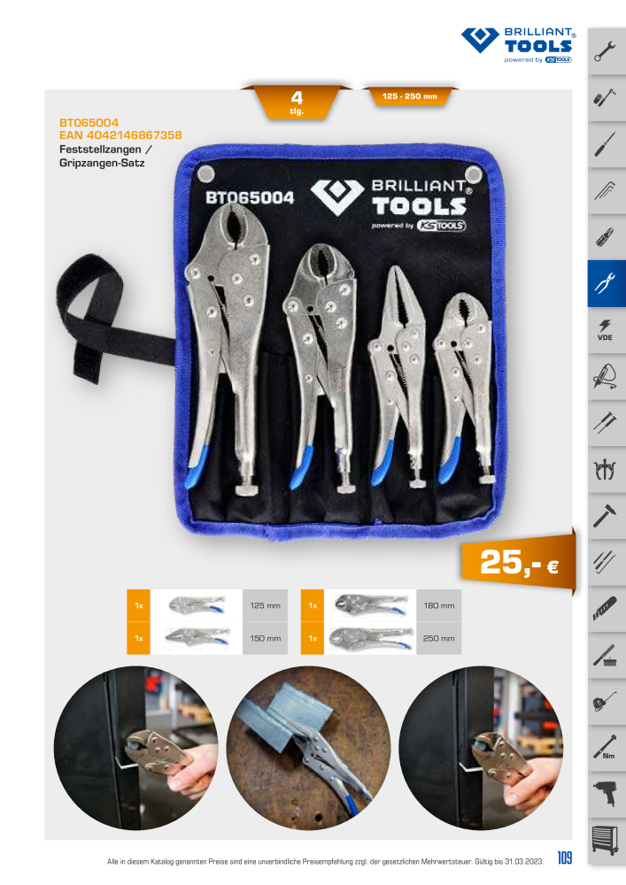 Brilliant Tools - Handwerkzeuge NR.: 20150 - Seite 109