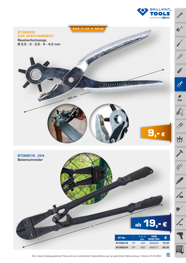 Brilliant Tools - Handwerkzeuge NR.: 20150 - Seite 115