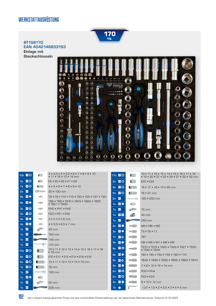 Brilliant Tools - Handwerkzeuge Nº: 20150 - Página 192