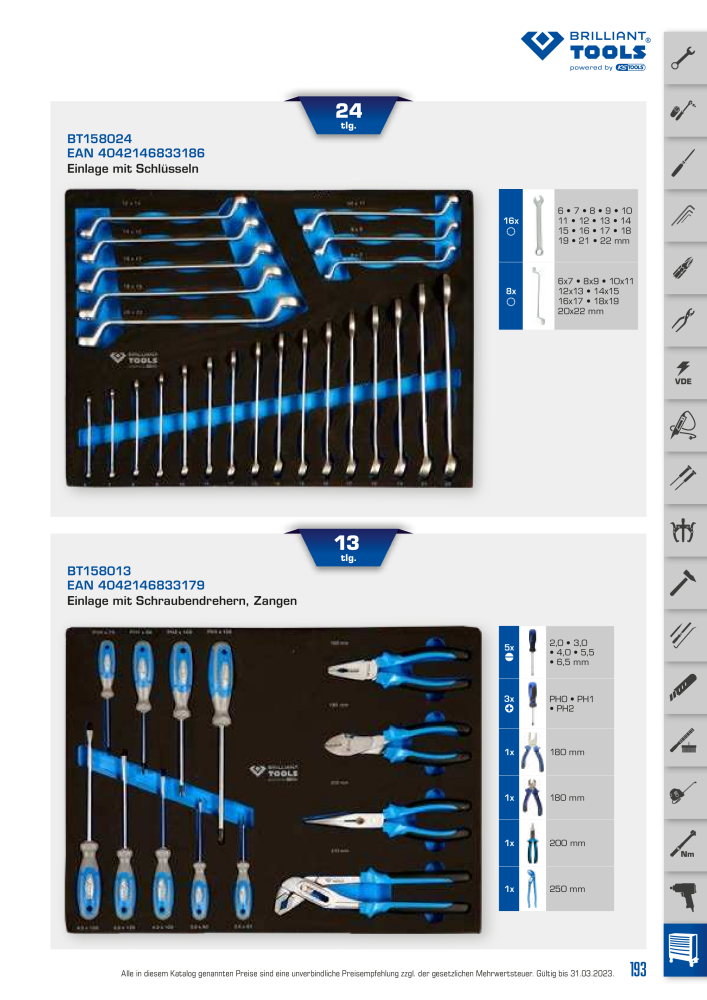 Brilliant Tools - Handwerkzeuge Nº: 20150 - Página 193