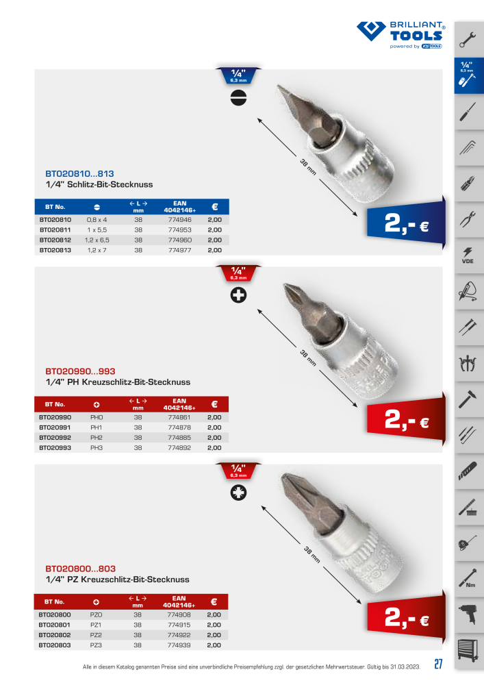 Brilliant Tools - Handwerkzeuge NR.: 20150 - Seite 27