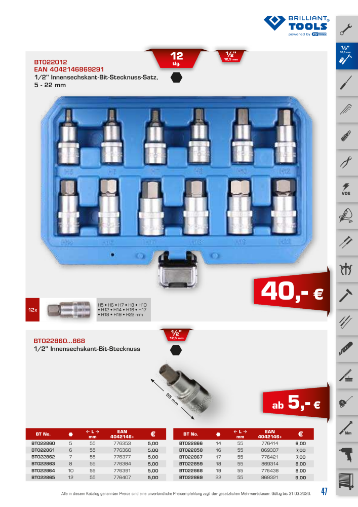 Brilliant Tools - Handwerkzeuge NR.: 20150 - Seite 47