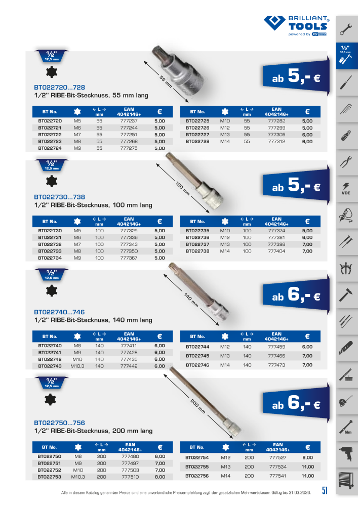 Brilliant Tools - Handwerkzeuge NR.: 20150 - Seite 51