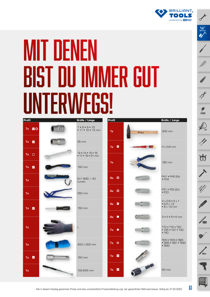 Brilliant Tools - Handwerkzeuge NR.: 20150 - Seite 61