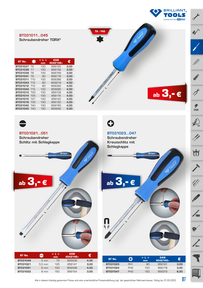 Brilliant Tools - Handwerkzeuge Nº: 20150 - Página 87