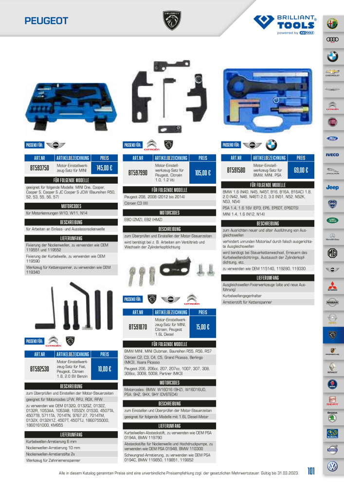 Brilliant Tools - Motor Werkzeuge NR.: 20151 - Seite 101