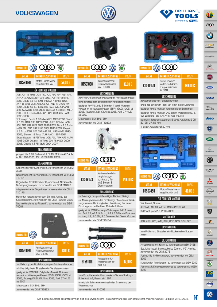 Brilliant Tools - Motor Werkzeuge NR.: 20151 - Seite 141