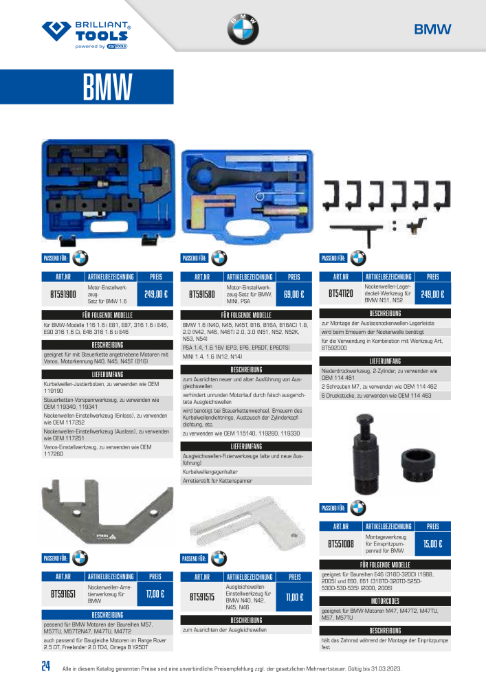 Brilliant Tools - Motor Werkzeuge NO.: 20151 - Page 24