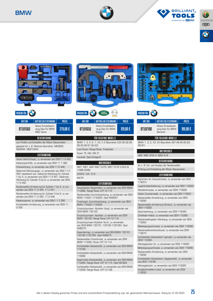 Brilliant Tools - Motor Werkzeuge NO.: 20151 - Page 25