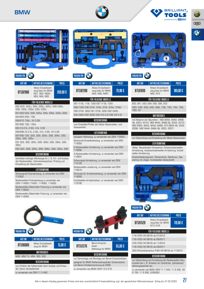 Brilliant Tools - Motor Werkzeuge NO.: 20151 - Page 27