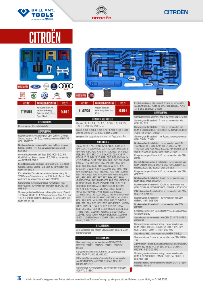 Brilliant Tools - Motor Werkzeuge Nº: 20151 - Página 36