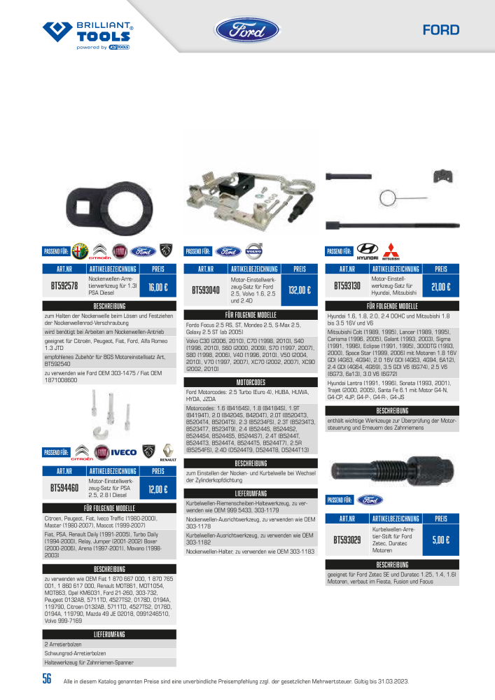 Brilliant Tools - Motor Werkzeuge NR.: 20151 - Seite 56