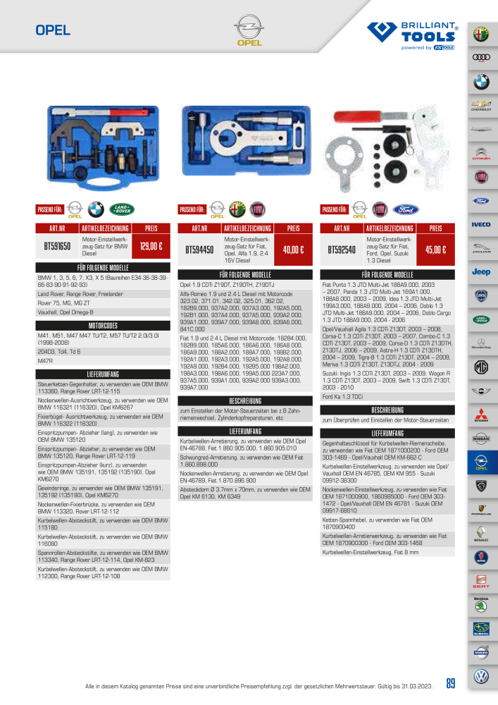 Brilliant Tools - Motor Werkzeuge NR.: 20151 - Seite 89