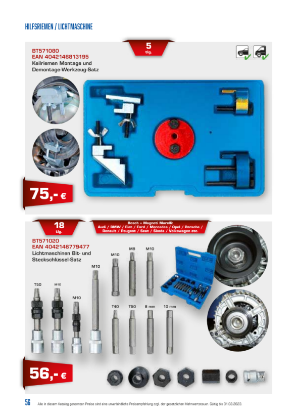 Brilliant  Lichtmaschinen Bit- und Steckschlüssel-S atz | 18-tlg. BT571020