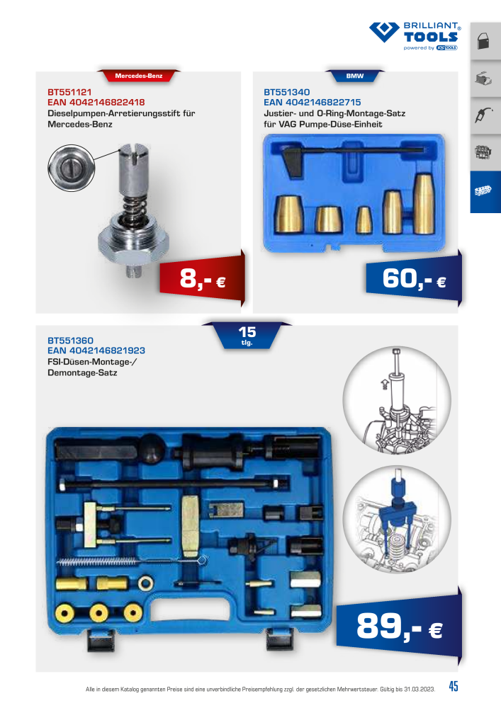 Brilliant Tools - Spezialwerkzeuge NR.: 20152 - Seite 45