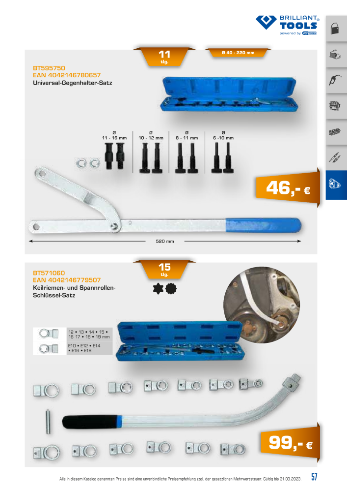 Brilliant Tools - Spezialwerkzeuge NR.: 20152 - Seite 57