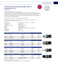 Riegler Draaibare veiligheidskoppeling NW 5,5, ARO 210, staal, NPT 1/2 AG 141606