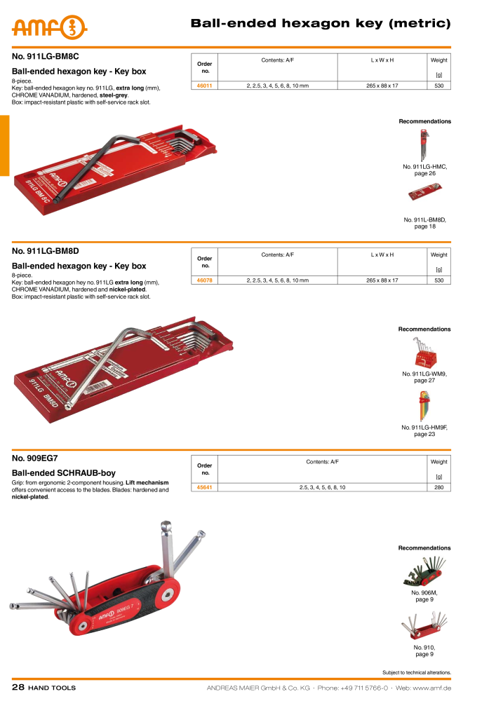 AMF Catalogue HAND TOOLS Č. 2017 - Strana 28