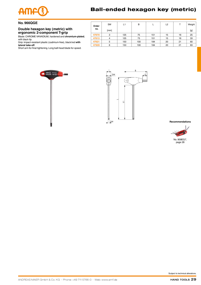 AMF Catalogue HAND TOOLS NR.: 2017 - Strona 29