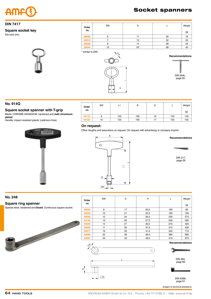 AMF Catalogue HAND TOOLS NO.: 2017 - Page 64