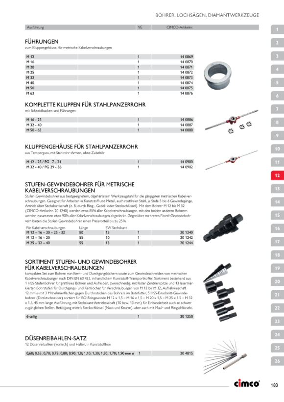 CIMCO Gewindebohrer M63x1,5, Gesamtlänge 120mm, Gewindelänge 40 140864