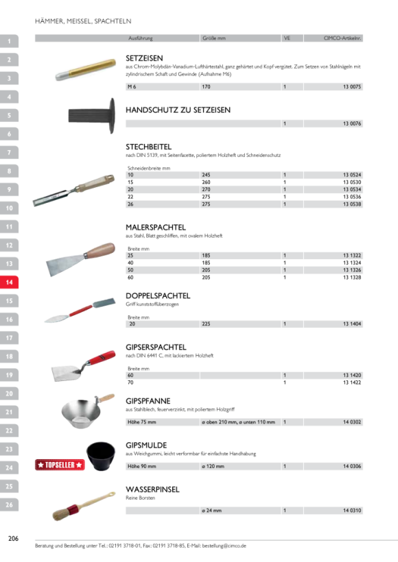 CIMCO Gipserspachtel 131422