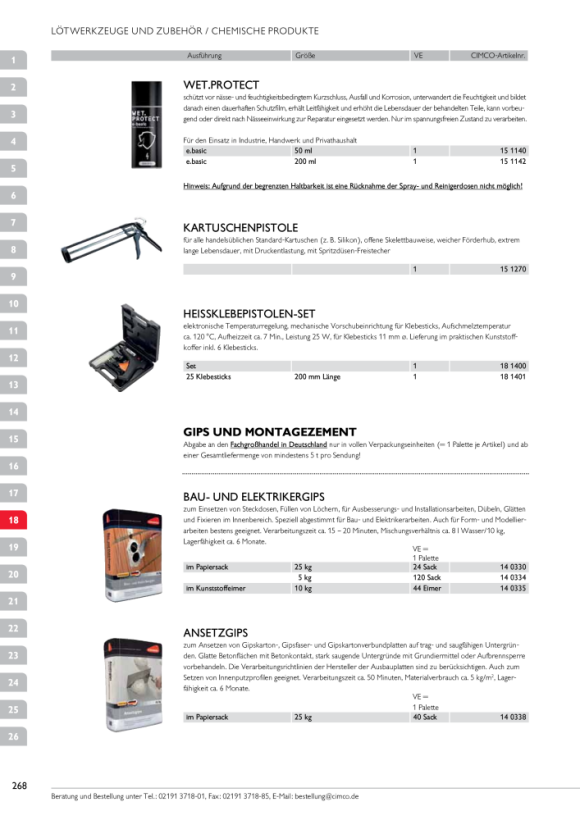 CIMCO Bau- und Elektrikergips im Papiersack 5 kg 140334