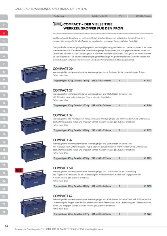 CIMCO Transportkoffer raaco Compact 47 417203