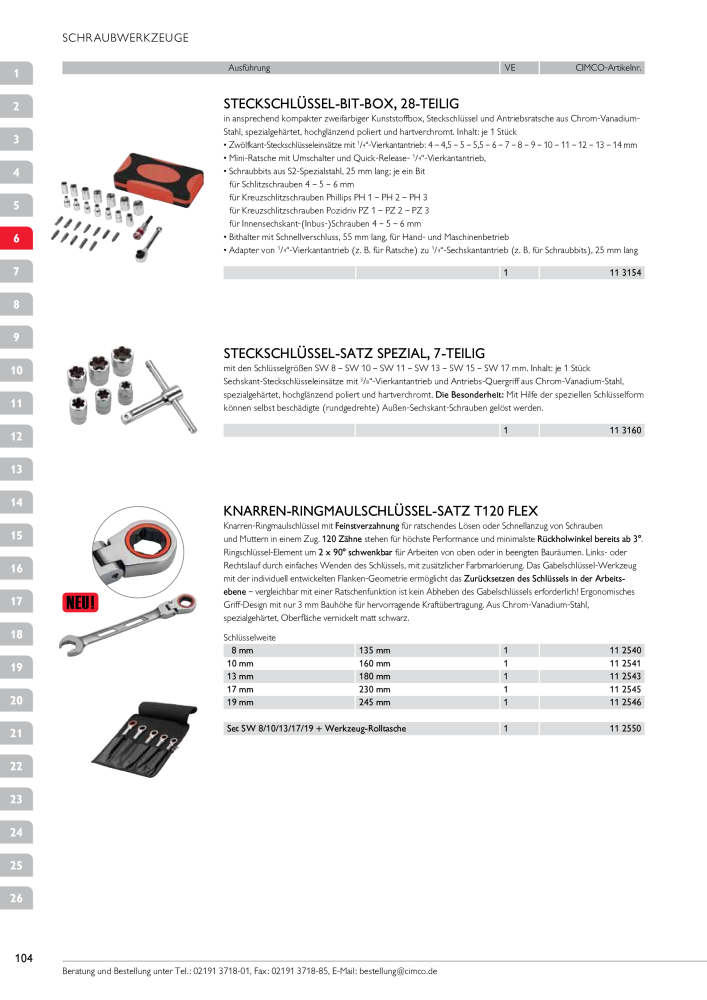 CIMCO - Gesamtkatalog Nb. : 20170 - Page 104