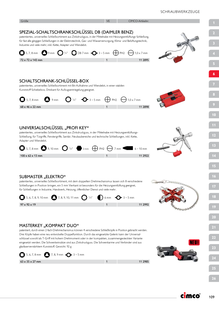 CIMCO - Gesamtkatalog Nb. : 20170 - Page 109