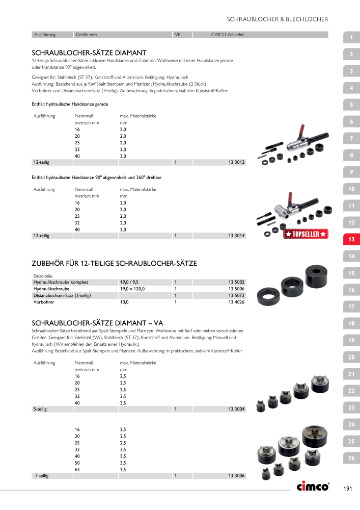 CIMCO - Gesamtkatalog Nb. : 20170 - Page 191