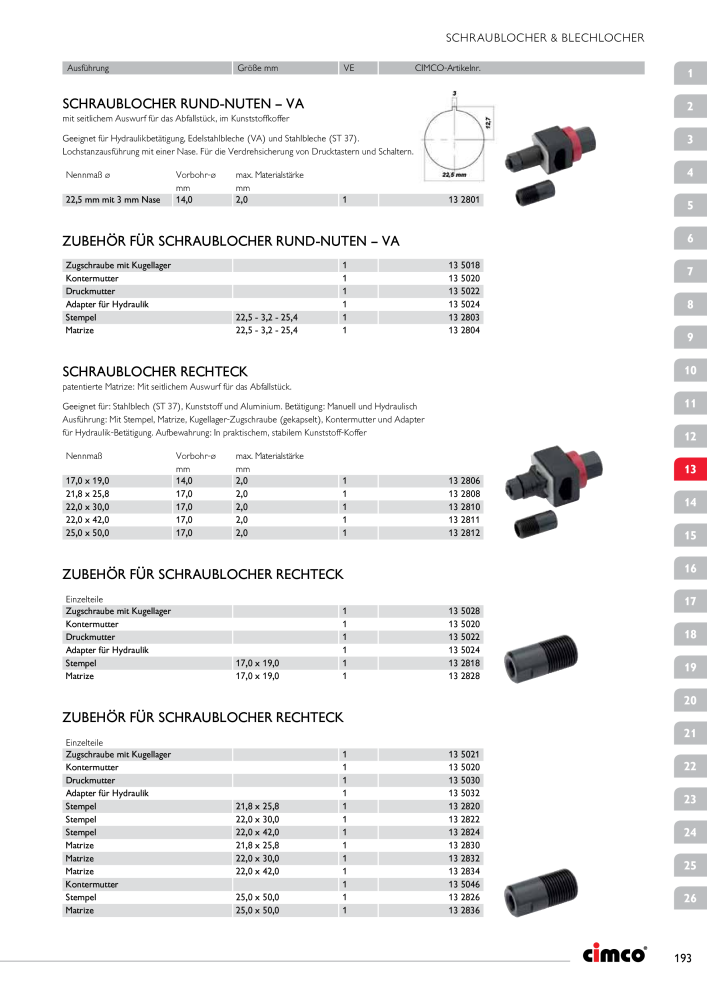 CIMCO - Gesamtkatalog Nb. : 20170 - Page 193